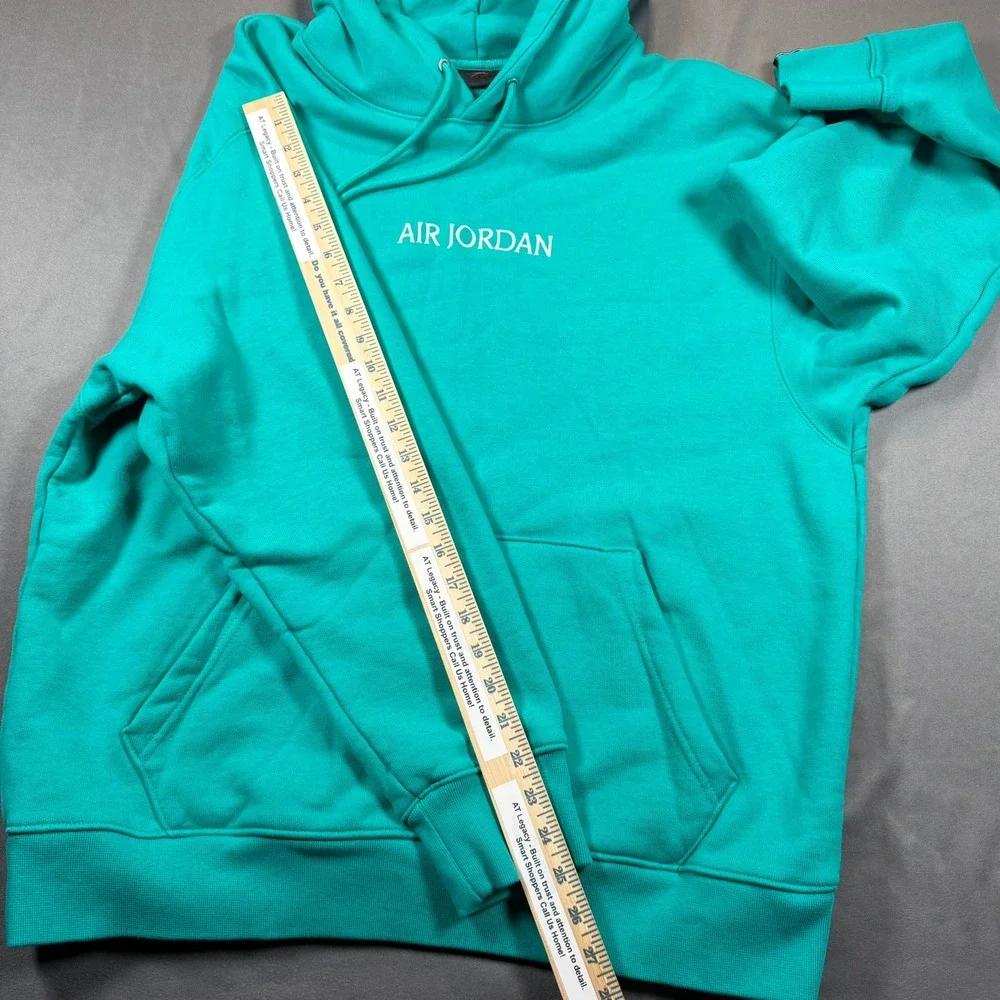 Jordan Air Jordan Mens XL Teal Pullover Hoodie Embroidered Logo Casual Athletic